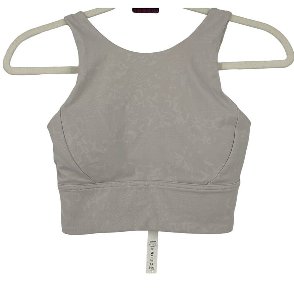 Lululemon Stronger As One‎ Long Line Bra Lululemon X Barrys Light Chrome Size 2